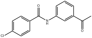 N-(3-乙酰基-苯基)-4-氯-苯甲酰胺 结构式