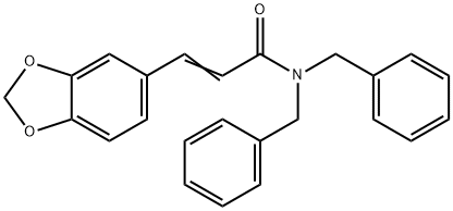 3-(1,3-BENZODIOXOL-5-YL)-N,N-DIBENZYLACRYLAMIDE 结构式