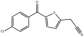 2-(5-(4-氯苯甲酰基)噻吩-2-基)乙腈 结构式