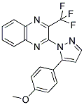 2-[5-(4-METHOXYPHENYL)-1H-PYRAZOL-1-YL]-3-(TRIFLUOROMETHYL)QUINOXALINE 结构式