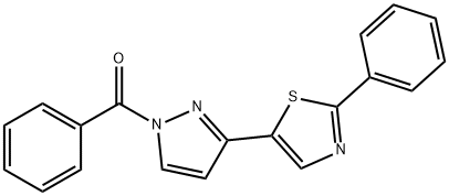 PHENYL[3-(2-PHENYL-1,3-THIAZOL-5-YL)-1H-PYRAZOL-1-YL]METHANONE 结构式
