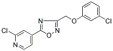 3-[(3-CHLOROPHENOXY)METHYL]-5-(2-CHLORO-4-PYRIDYL)-1,2,4-OXADIAZOLE 结构式