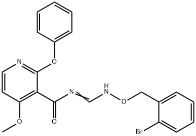 N-(([(2-BROMOBENZYL)OXY]IMINO)METHYL)-4-METHOXY-2-PHENOXYNICOTINAMIDE 结构式