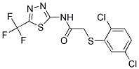 2-[(2,5-DICHLOROPHENYL)SULFANYL]-N-[5-(TRIFLUOROMETHYL)-1,3,4-THIADIAZOL-2-YL]ACETAMIDE 结构式