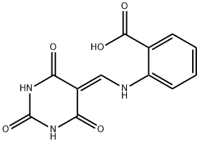 2-(((2,4,6-TRIOXO-3,5-DIAZAPERHYDROINYLIDENE)METHYL)AMINO)BENZOIC ACID 结构式