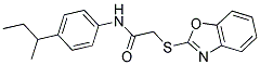 2-BENZOXAZOL-2-YLTHIO-N-(4-(1-METHYLPROPYL)PHENYL)ETHANAMIDE 结构式