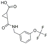 2-(N-((3-(TRIFLUOROMETHOXY)PHENYL)METHYL)CARBAMOYL)CYCLOPROPANECARBOXYLIC ACID 结构式