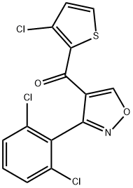 (3-CHLORO-2-THIENYL)[3-(2,6-DICHLOROPHENYL)-4-ISOXAZOLYL]METHANONE 结构式