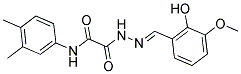 N-(3,4-DIMETHYLPHENYL)-2-[2-(2-HYDROXY-3-METHOXYBENZYLIDENE)HYDRAZINO]-2-OXOACETAMIDE 结构式