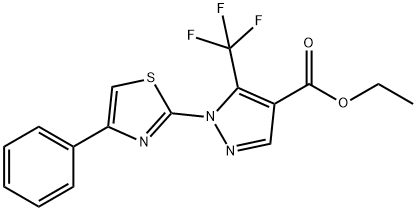 ETHYL 1-(4-PHENYL-1,3-THIAZOL-2-YL)-5-(TRIFLUOROMETHYL)-1H-PYRAZOLE-4-CARBOXYLATE 结构式