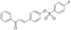 4-(3-OXO-3-PHENYLPROP-1-ENYL)PHENYL 4-FLUOROBENZENE-1-SULFONATE 结构式