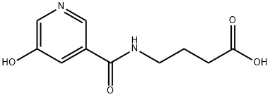 4-{[(5-HYDROXYPYRIDIN-3-YL)-CARBONYL]AMINO}BUTANOIC ACID 结构式