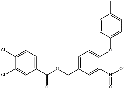 4-(4-METHYLPHENOXY)-3-NITROBENZYL 3,4-DICHLOROBENZENECARBOXYLATE 结构式