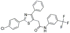 2-[2-(4-CHLOROPHENYL)-4-PHENYL-1,3-THIAZOL-5-YL]-N-[3-(TRIFLUOROMETHYL)PHENYL]ACETAMIDE 结构式