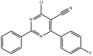 4-氯-6-(4-氟苯基)-2-苯基嘧啶-5-甲腈 结构式