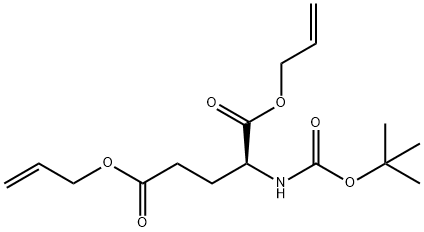 BOC-L-谷氨酸(烯丙酯)-1-烯丙酯 结构式