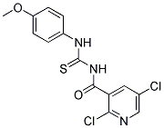 N-[(2,5-DICHLORO-3-PYRIDYL)CARBONYL]-N'-(4-METHOXYPHENYL)THIOUREA 结构式