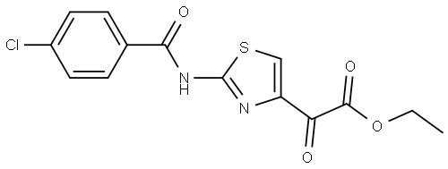 2-{2-[(4-氯苯甲酰基)氨基]-1,3-噻唑-4-基}-2-氧代乙酸乙酯 结构式