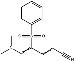 5-(DIMETHYLAMINO)-4-(PHENYLSULFONYL)-2,4-PENTADIENENITRILE 结构式