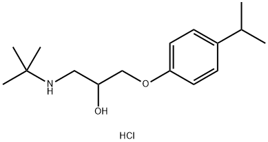 1-TERT-BUTYLAMINO-3-(4-ISOPROPYL-PHENOXY)-PROPAN-2-OL HYDROCHLORIDE 结构式