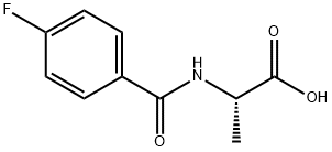 (2S)-2-[(4-氟苯基)羰基氨基]丙酸 结构式