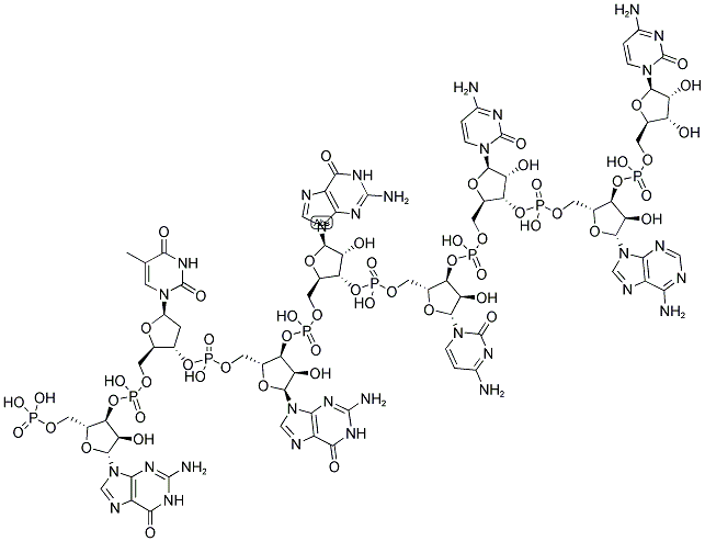 AGTGGCCACT, 5'-PHOSPHORYLATED 结构式