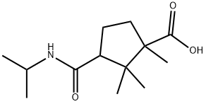 3-ISOPROPYLCARBAMOYL-1,2,2-TRIMETHYL-CYCLOPENTANECARBOXYLIC ACID 结构式