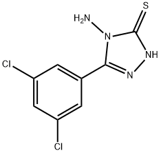 4-氨基-5-(3,5-二氯苯基)-2H-1,2,4-三唑-3-硫酮 结构式