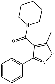 (5-METHYL-3-PHENYL-4-ISOXAZOLYL)(PIPERIDINO)METHANONE 结构式