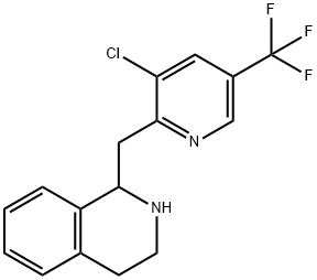 1-([3-Chloro-5-(trifluoromethyl)-2-pyridinyl]methyl)-1,2,3,4-tetrahydroisoquinoline 结构式
