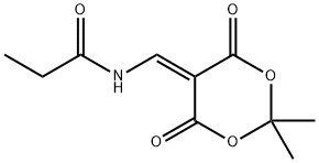 N-[(2,2-Dimethyl-4,6-dioxo-1,3-dioxan-5-yliden)methyl]propanamide 结构式