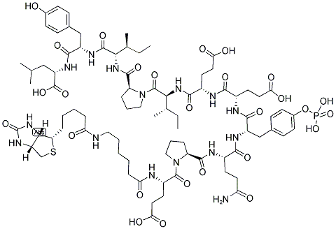 BIOTIN-LC-GLU-PRO-GLN-PTYR-GLU-GLU-ILE-PRO-ILE-TYR-LEU 结构式