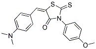 (5E)-5-[4-(DIMETHYLAMINO)BENZYLIDENE]-3-(4-METHOXYPHENYL)-2-THIOXO-1,3-THIAZOLIDIN-4-ONE 结构式