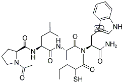 AC-PRO-LEU-ALA-[(S)-2-MERCAPTOPENTANOYL]-TRP-NH2 结构式