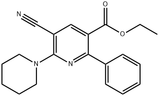 ETHYL 5-CYANO-2-PHENYL-6-PIPERIDINONICOTINATE 结构式