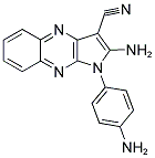 2-AMINO-1-(4-AMINOPHENYL)-1H-PYRROLO(2,3-B)QUINOXALINE-3-CARBONITRILE 结构式