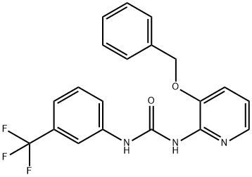 1-(3-TRIFLUOROMETHYLPHENYL)-3-(3-BENZYLOXY(2-PYRIDYL))UREA 结构式