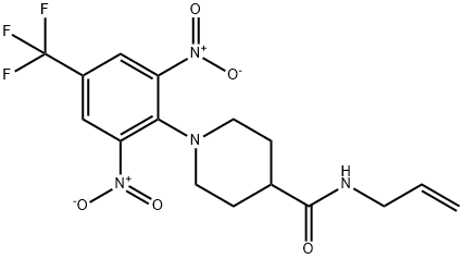 N-Allyl-1-[2,6-dinitro-4-(trifluoromethyl)phenyl]-4-piperidinecarboxamide 结构式