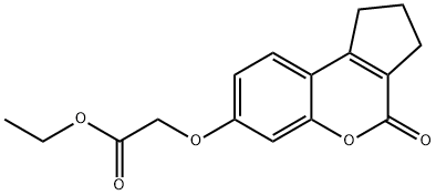 (4-Oxo-1,2,3,4-tetrahydro-cyclopenta[c]chromen-7-yloxy)-acetic acid ethyl ester 结构式