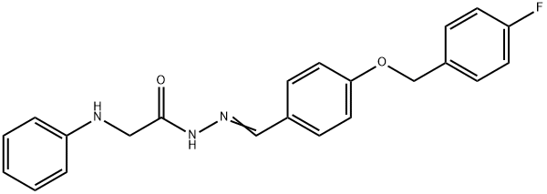 2-ANILINO-N'-((4-[(4-FLUOROBENZYL)OXY]PHENYL)METHYLENE)ACETOHYDRAZIDE 结构式