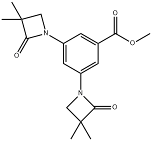 METHYL 3,5-BIS(3,3-DIMETHYL-2-OXO-1-AZETANYL)BENZENECARBOXYLATE 结构式