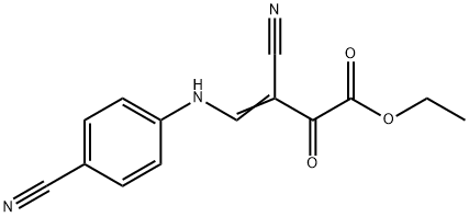 ETHYL 3-CYANO-4-(4-CYANOANILINO)-2-OXO-3-BUTENOATE 结构式