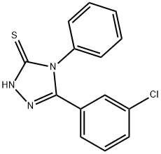 5-(3-氯苯基)-4-苯基-2H-1,2,4-三唑-3-硫酮 结构式