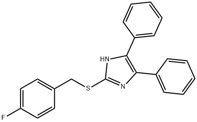2-[(4-Fluorobenzyl)sulfanyl]-4,5-diphenyl-1H-imidazole 结构式