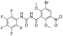 N-(3-BROMO-2,6-DIMETHOXY-5-NITROBENZOYL)-N'-(2,3,4,5,6-PENTAFLUOROPHENYL)UREA 结构式