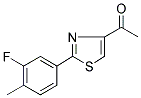 4-ACETYL-2-(3-FLUORO-4-METHYLPHENYL) THIAZOLE 结构式