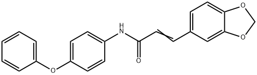 3-(1,3-BENZODIOXOL-5-YL)-N-(4-PHENOXYPHENYL)ACRYLAMIDE 结构式