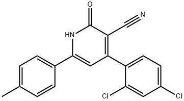 4-(2,4-DICHLOROPHENYL)-2-HYDROXY-6-(4-METHYLPHENYL)NICOTINONITRILE 结构式