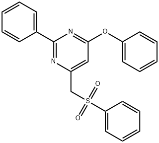 (6-PHENOXY-2-PHENYL-4-PYRIMIDINYL)METHYL PHENYL SULFONE 结构式