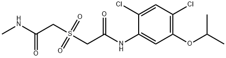 2-([2-(2,4-DICHLORO-5-ISOPROPOXYANILINO)-2-OXOETHYL]SULFONYL)-N-METHYLACETAMIDE 结构式